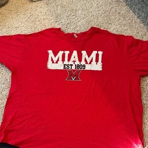 Red Miami EST 1809 Men's Short Sleeve Tee